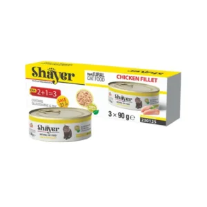 کنسرو غذای گربه شایر با طعم فیله مرغ - 90 گرمی - بسته 3 عددی
