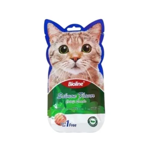 بستنی گربه کت نیپ بایولاین با طعم ماهی سالمون - بسته 5 عددی